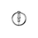 Rimba Penis Plug with Glans Ring Silver Ø 3.2 cm