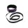 Rimba Weiches Halsband mit Leine Lila Schwarz