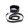 Rimba Weiches Halsband mit Leine Lila Schwarz