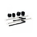 Rimba Spreizstange mit weichen Fesseln Schwarz Silber 50 cm