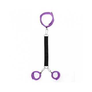 Rimba Soft Bondage Halsband mit Handfessel Mehrfarbig