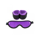 Rimba Soft Bondage Handfesseln mit Maske Lila Schwarz