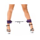 Rimba Soft Bondage Fußfesseln mit Spreizband Lila Schwarz
