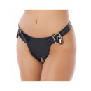 Rimba Chastity Belt with Locks and Plug Black S-M