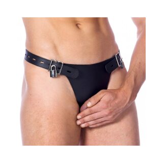 Rimba Chastity Belt with Locks Black Waist 78-115 cm