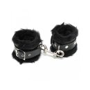 Rimba Padded Handcuffs with Fur Black