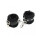 Rimba Padded Handcuffs with Padlock and Fur Black