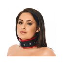Rimba Padded Collar with D-Ring Black Red M/L