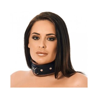 Rimba Padded Collar with D-Ring Black Brown M/L