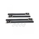 Rimba 4-Piece Hand and Ankle Cuff Set Black Silver