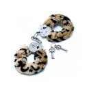 Rimba Police Handcuffs with Fur in Leopard Print Multicolour