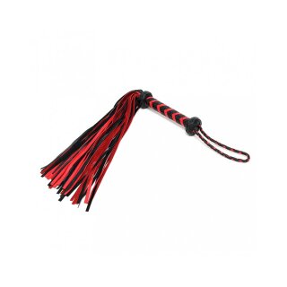 Rimba Braided Flogger Red Black 50 cm