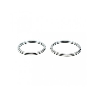 Rimba 2-Piece Metal Cock Ring Set Silver Ø 3.0-3.5 cm