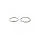 Rimba 2-teiliges Cockring-Set aus Metall Silber Ø 5,0-5,5 cm