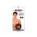Rimba Gummi Cockring Set Schwarz Ø 3-3,5 cm