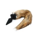 Rimba Silikon Analplug mit Fuchsschwanz Mehrfarbig...