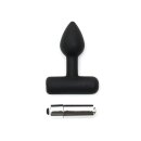 Rimba mini anal plug with vibration black Ø 2.4 cm