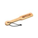 Rimba Paddle aus Holz mit Beschriftung Bitch Braun 32 cm