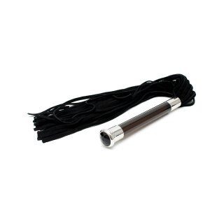 Rimba Suede Flogger with glass handle and crystal 58 cm