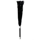 Rimba Suede Flogger with glass handle and crystal 58 cm
