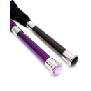 Rimba Suede Flogger with glass handle and crystal 58 cm