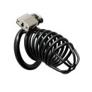 Rimba Keuschheitskäfig aus Metall mit Schloss Schwarz Ø 4,5 cm - 5 cm