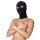 Rimba Elastische Kopfmaske mit Ball Gag Schwarz Ø 4,5 cm