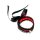 Rimba Satin Look Collar with O-Ring Red Black One Size