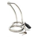 Rimba Penis Lock with Curved Urethral Tube Silver Ø 5 cm