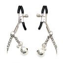 Rimba Nippelklemmen mit Kette Silber