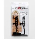 Rimba Nippelklemmen mit Kette Schwarz