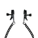 Rimba Adjustable Nipple Clamps with Chain Black