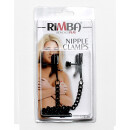 Rimba Adjustable Nipple Clamps with Chain Black