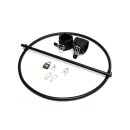 Rimba Restraint Ring with leather cuffs and padlock