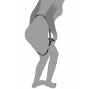 Rimba Restraint Ring with leather cuffs and padlock