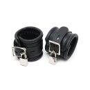 Rimba Restraint Ring with leather cuffs and padlock