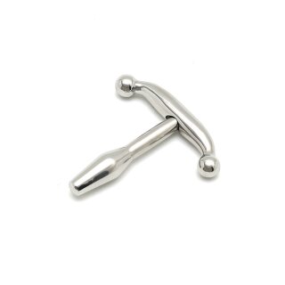 Rimba Smooth Urethral Plug Silver 9 mm