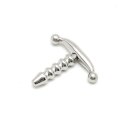 Rimba Ribbed Urethral Plug Silver 9 mm