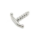 Rimba Ribbed Urethral Plug Silver 9 mm