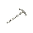 Rimba Ribbed Urethral Sound Silver 7 mm