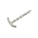 Rimba Ribbed Urethral Sound Silver 7 mm