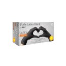Rimba Latex Play - Disposable Latex Gloves (100 pieces) - Black - S