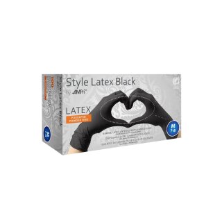 Rimba Latex Play - Disposable Latex Gloves (100 pieces) - Black - M