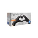 Rimba Latex Play - Disposable Latex Gloves (100 pieces) - Black - M