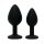 Rimba 2-teiliges Buttplug Set Schwarz Ø 2,8-3,8 cm