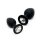 Rimba 2-teiliges Buttplug Set Schwarz Ø 2,8-3,8 cm