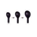 Rimba Latex Play - Inflatable Anal Plug with Pump - Black