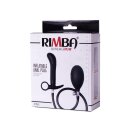 Rimba Latex Play - Inflatable Anal Plug with Pump - Black