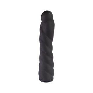 Rimba Latex Play - Exchangeable Dildo for Strap-on - Black - 16,0 cm