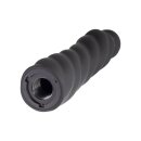 Rimba Latex Play - Exchangeable Dildo for Strap-on with Sucking Cup - Black